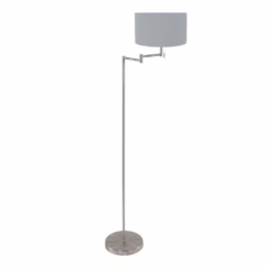Steinhauer Vloerlamp Bella metaal met lichtblauwe kap 3882ST