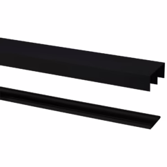 Storemax Schuifdeur Rail Aluminium Zwart Mat 360cm Voor Wielset R-40