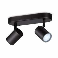 Wiz Opbouwspot Imageo Zwart 2xgu10 5w