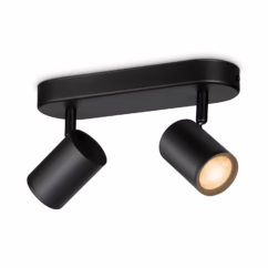 Wiz Opbouwspot Imageo Zwart Gekleurd Licht 2xgu10 5w