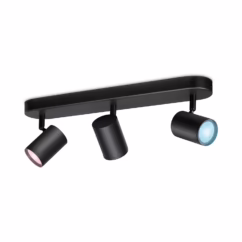 Wiz Opbouwspot Imageo Zwart, Gekleurd Licht 3xgu10 5w