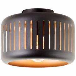Brilliant Plafondlamp Tyas Zwart Goud ⌀27cm E27
