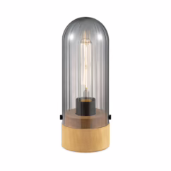 Home Sweet Home Tafellamp Capri S Hout Glas E27