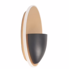 Highlight Design wandlampPisa zwart met messing - W3528.38