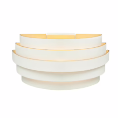Highlight Design wandlampScudo wit met goud 25cm - W3641.00