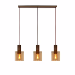 Lucide Hanglamp Toledo Balk Amber 3xe27