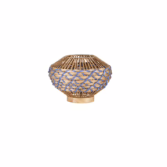 Lyora TafellampMapi Ø 31cm blauw met bruin - 9586624