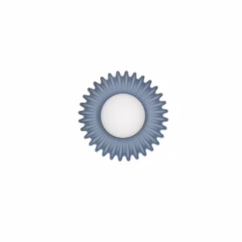 Lyora WandlampPetel blauw met wit glas - 9009219