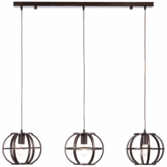 Brilliant Hanglamp Basia Zwart 3xe27
