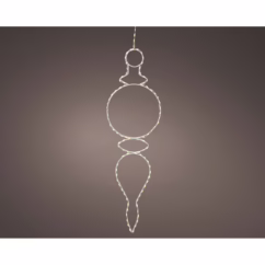 Decorismicro Led Lijst Drip Steady Lichtsnoer - 135 Led's - Warm Wit - 58cm - Binnen & Buiten