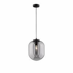 Fischer & Honsel Hanglamp Regi Gerookt Glas E27