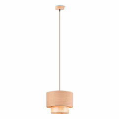 Home Sweet Home Hanglamp Cane/weave Linnen Natuur E27 ⌀33cm
