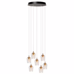 Lucide Hanglamp Berliane - Transparant - D39cm - Warm Wit - 7x4w