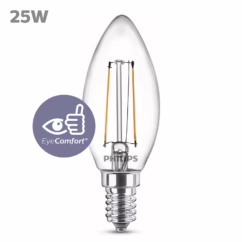 Philips Ledfilamentlamp Kaars - D3,5cm - Warm Wit - E14 - 2w