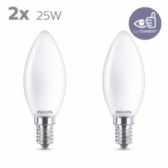 Philips Ledlamp Kaars - D3,5cm - Warm Wit - E14 - 2,2w - 2 Stuks