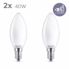 Philips Ledlamp Kaars - D3,5cm - Warm Wit - E14 - 4,3w - 2 Stuks