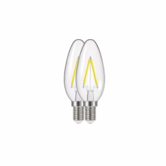 Profile Ledfilamentlamp Kaars - D3,5cm - Warm Wit - E14 - 2,1w - 2 Stuks