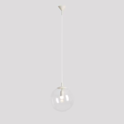 ALDEX Dione pendant light, 1-bulb, clear/cream