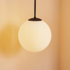 ALDEX Dione pendant light, 1-bulb, white/black 30 cm
