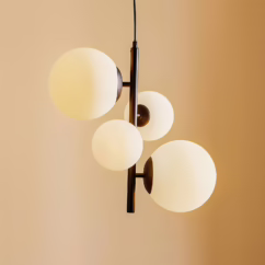 ALDEX Dione pendant light, 4-bulb, black
