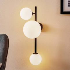 ALDEX Dione wall light, 3-bulb, black