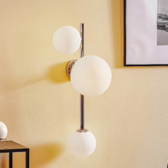 ALDEX Dione wall light, 3-bulb, chrome
