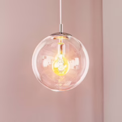 ALDEX Hanging light 562, clear glass, cap/canopy chrome
