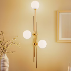ALDEX Wall light 1073Y30, 3-bulb, gold
