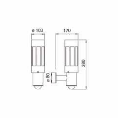 Albert Leuchten Trendy outdoor wall light 472 with a motion sensor