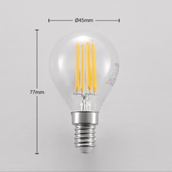 Arcchio LED bulb E14 P45, 4W, clear, 2,700 K, dimmable