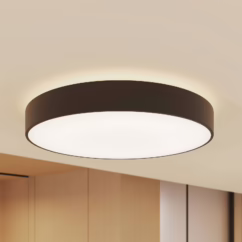 Arcchio LED ceiling lamp Vanida, black, ⌀ 60 cm, up/down
