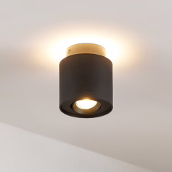 Arcchio ceiling lamp Walisa, ⌀ 10 cm, black, metal, GU10