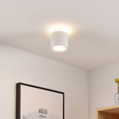 Arcchio ceiling lamp Walisa, ⌀ 10 cm, white, diffuser, GU10