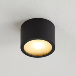 Arcchio downlight Nieva, G9, black, round, ⌀ 10cm, metal