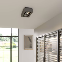 Arcchio downlight Ronka, 34 cm, 2-bulb, grey, GU10