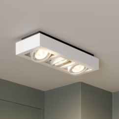 Arcchio downlight Ronka, 50 cm, 3-bulb, white, GU10