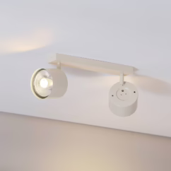 Argon Chloe adjustable 2-bulb downlight, beige