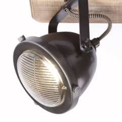 Brilliant Four-bulb ceiling lamp Carmen Wood