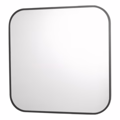 Dar Lighting Firuz Square Mirror With Thin Matt Black Frame 60 X 60cm