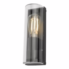 Dar QUE1639 Quenby 1 Light Outdoor Wall Light In Grey
