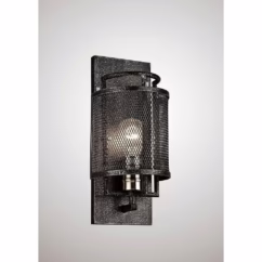 Diyas IL31690 Parker 1 Light Wall Light In Weathered Zinc
