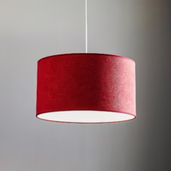 Duolla Bristol pendant light, woven pattern, red