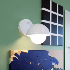 Dyberg Larsen Rose wall light glossy white