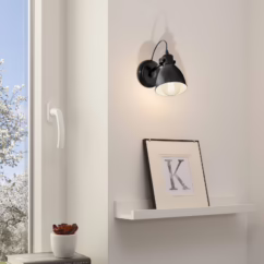 EGLO Priddy vintage wall lamp, black