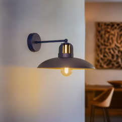 Eko-Light Felix wall lamp, blue/gold