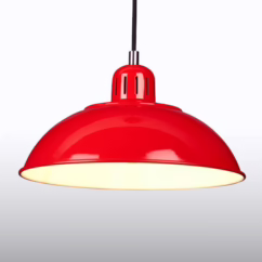 Elstead Red pendant lamp Franklin in a retro design