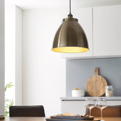 Endon 98744 Franklin Large Ceiling Pendant Light In Antique Brass Finish