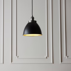 Endon 98750 Franklin Small Ceiling Pendant Light In Aged Pewter and Matt Black Finish