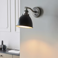 Endon 98751 Franklin Wall Light In Aged Pewter and Matt Black Finish
