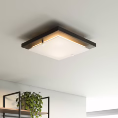 Envostar Kerio ceiling lamp, 30x30 cm, wenge